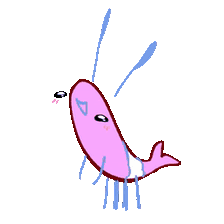 Bounce: the pink shrimp bouncing along